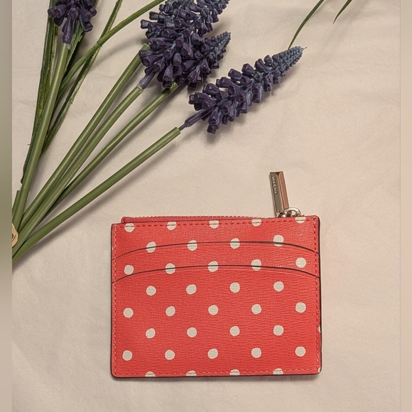 Kate Spade New York Spencer Dot Leather Coin Card Holder NWOT - Picture 2 of 3